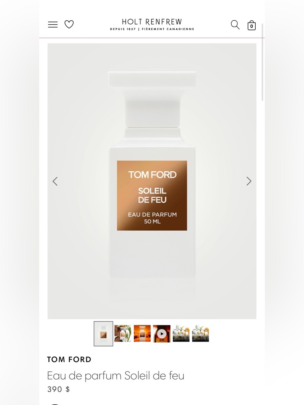 Tom Ford ‘Soleil De Feu 50 ML unisex